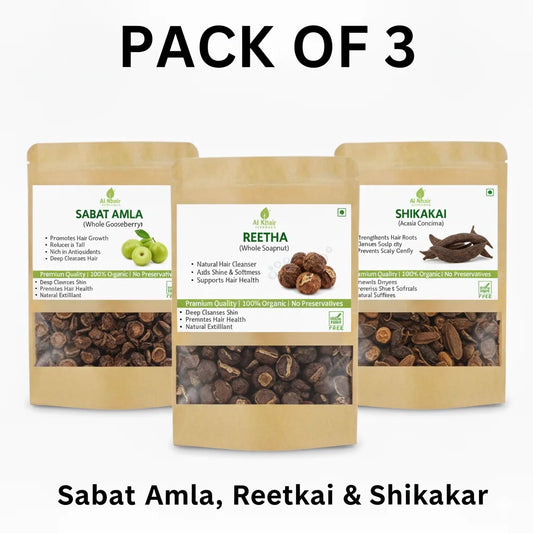 Pack of 3 – Amla, Reetha & Shikakai (Each 100g)