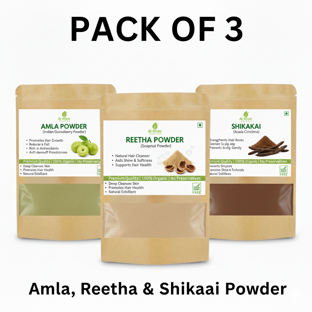 Pack of 3 Amla + Reetha + Shikakai Powder