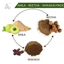 Pack of 3 Amla + Reetha + Shikakai Powder