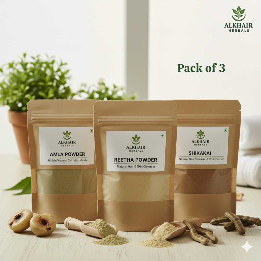 Pack of 3 Amla + Reetha + Shikakai Powder