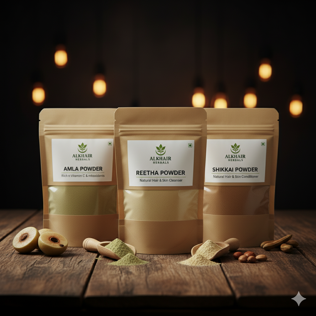 Pack of 3 Amla + Reetha + Shikakai Powder